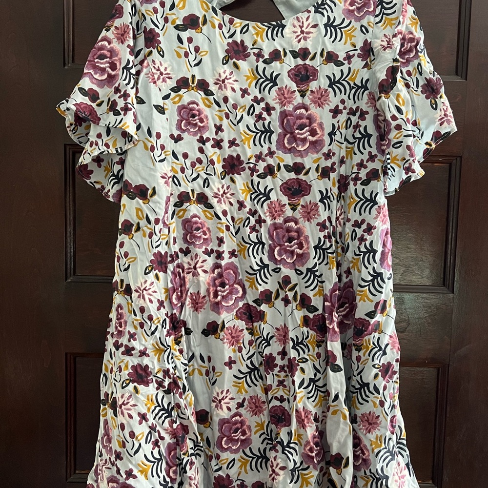 Urban Outfitters Blue Floral Patterned Dress